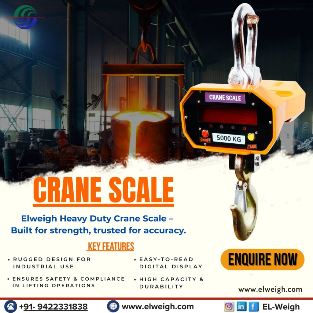 Elweigh 5000 kg Heavy Duty Digital Crane Scale with Large Display