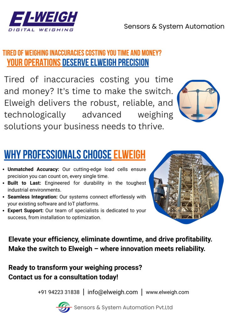 EL-Weigh Industrial Precision Weighing Scale for manufacturing and logistics in India